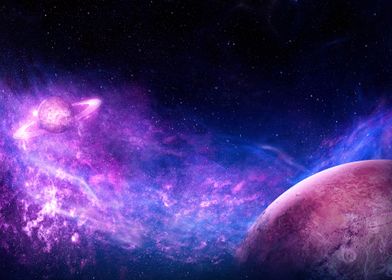 Vibrant purple Galaxy