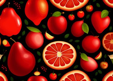 Cute Red Fruits Pattern