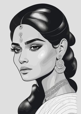 Sketch of an Indian Lady