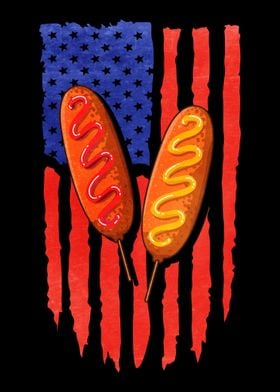 Corn Dog American Flag