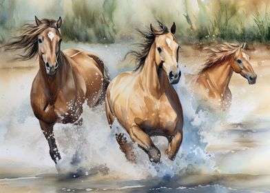 Three Horses Cross River