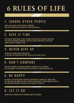 Motivational Rules of Life