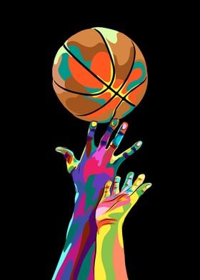 Basketball in pop art