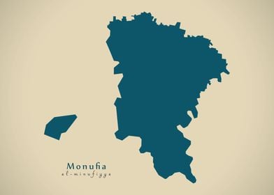 Monufia governorate map