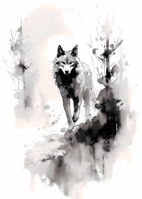 Wolf Ink Sketch