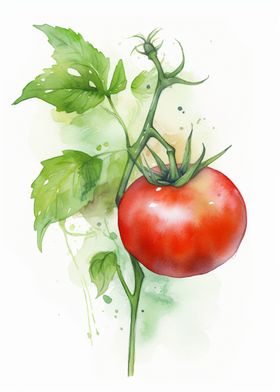 Tomato Watercolor