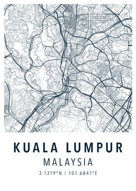 kuala lumpur simple map