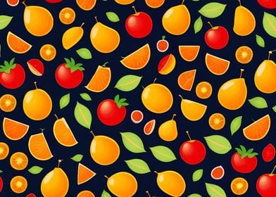 Fruits pattern cute fruits