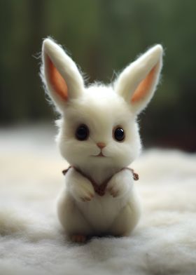 Mini Cute Bunny Portrait