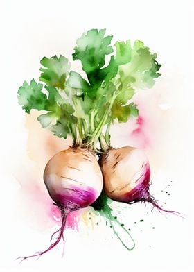 Turnips Watercolor