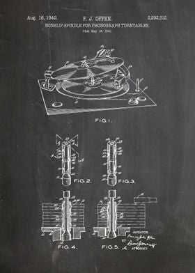 nonslip spindle turntable