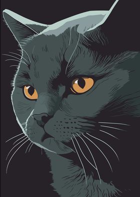 Black Cat Portrait