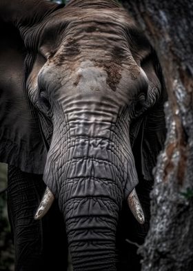 Large Wild Elephant