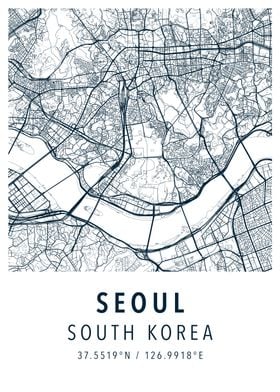 seoul simple map