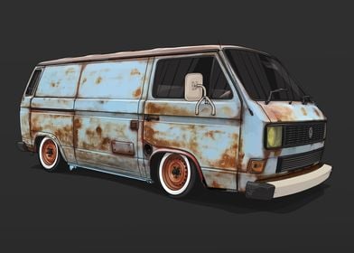 Rusty VW T3 Bus Static