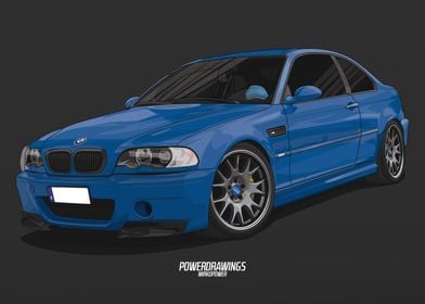 BMW E46 M3 Blue with BBS