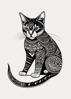 Kitsune Cat Tattoo