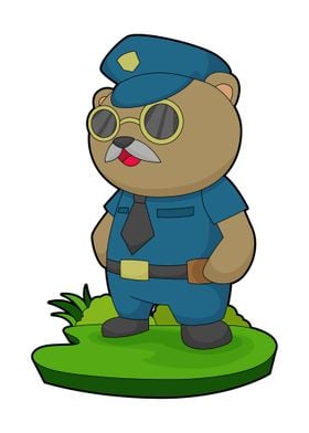 Bear Cop Sunglasses Police