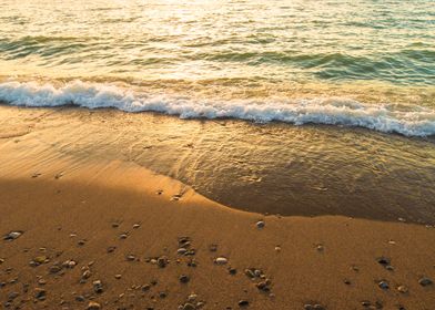 Sunset Waves on the Beach