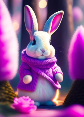 the cute rabbit