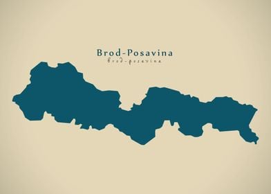 Brod Posavina county map