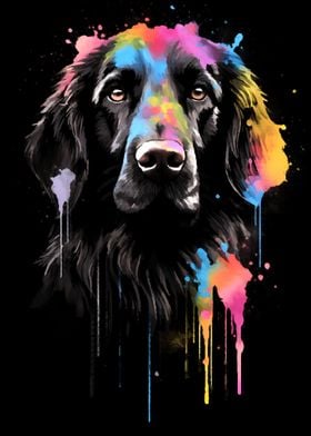 Flat Coated Retriever Art