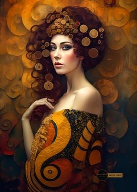 Divine Woman Klimt Style