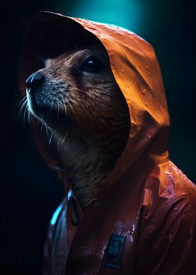 Prairie Dog in a Raincoat