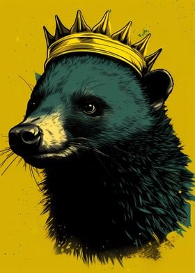 Honey Badger With Crown