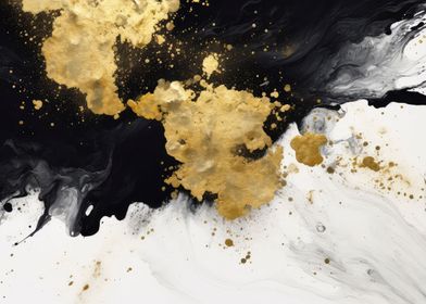 Abstract gold explosion