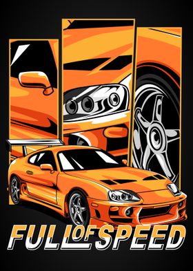 Orange Speed Car