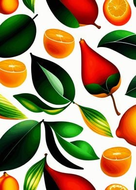 Colorful fruits pattern