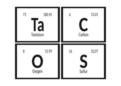 Tacos Table of Elements