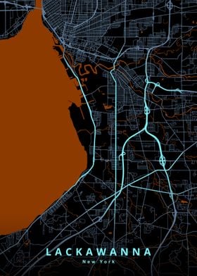 Lackawanna NY Map