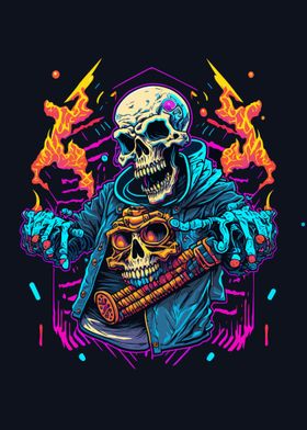 Psychedelic skeleton