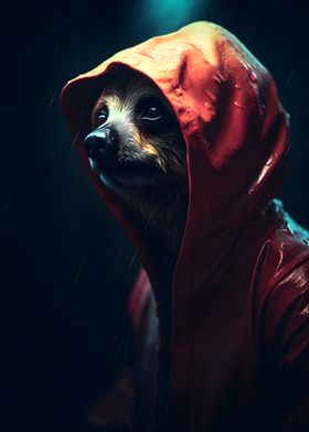 Sloth in a Raincoat