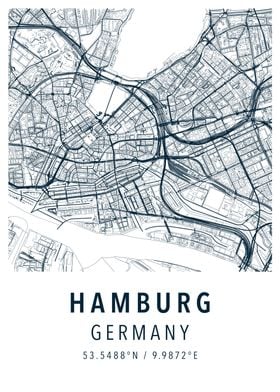 hamburg simple map