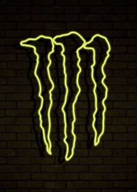 monster energy logo yellow