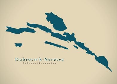 Dubrovnik Neretva map