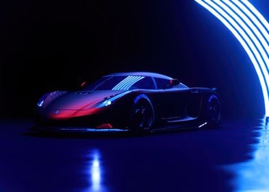 Neon Koenigsegg