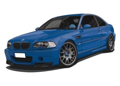 BMW E46 M3 Blue with BBS