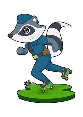 Racoon Cop Police