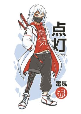 Techwear Anime Character