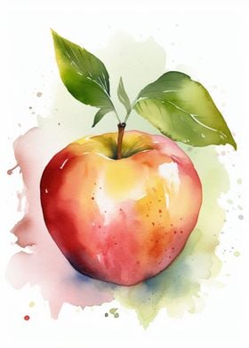 Apple Watercolor