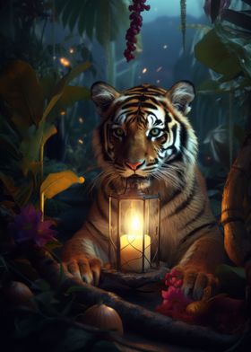 Tiger Cub Magical Lamp