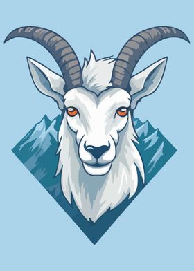 Goat Head Logo mascot 