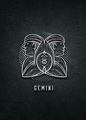 3d Gemini Zodiac Symbol