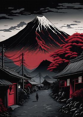 Japanese mountain scene