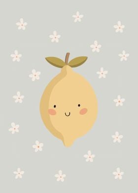 Cute lemon nursery art