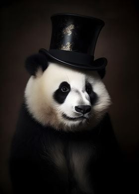 Panda with top Hat